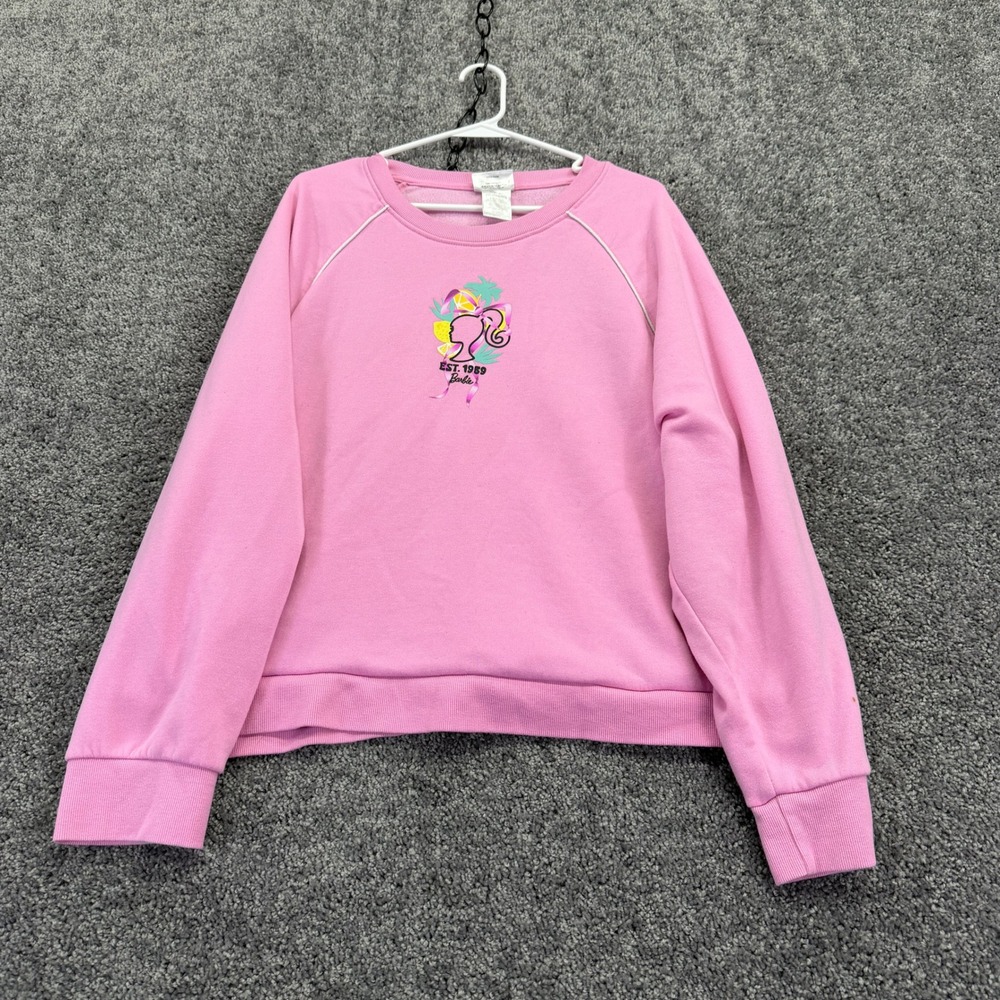 Barbie Sweatshirt Womens XXL Pink Graphic Pullover